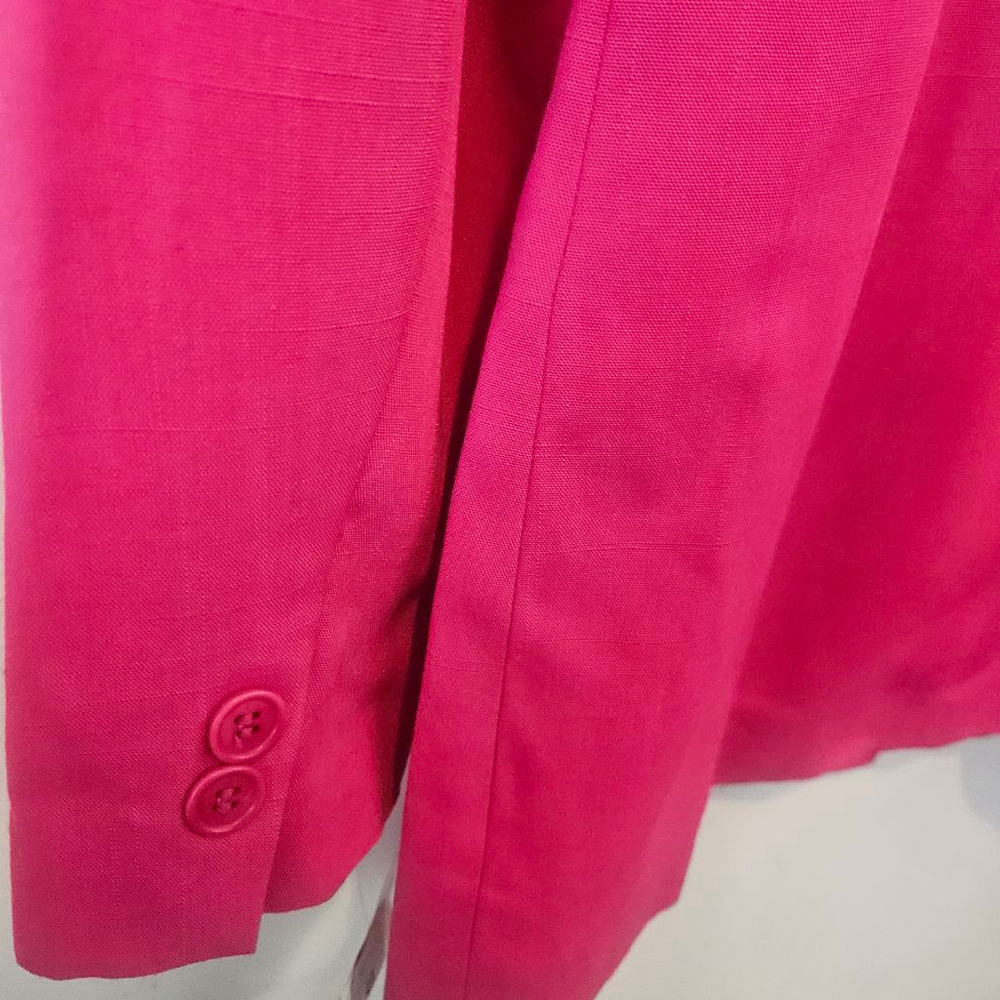 Women's Oleg Cassini NWT Vibrant Pink Blazer Jacket Size 8 - Picture 9 of 10